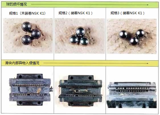 溶接機(jī)用リニアガイドの劣化狀況(2)